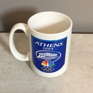 Athens 2004 Olympics White Ceramic Logo Coffee Mug